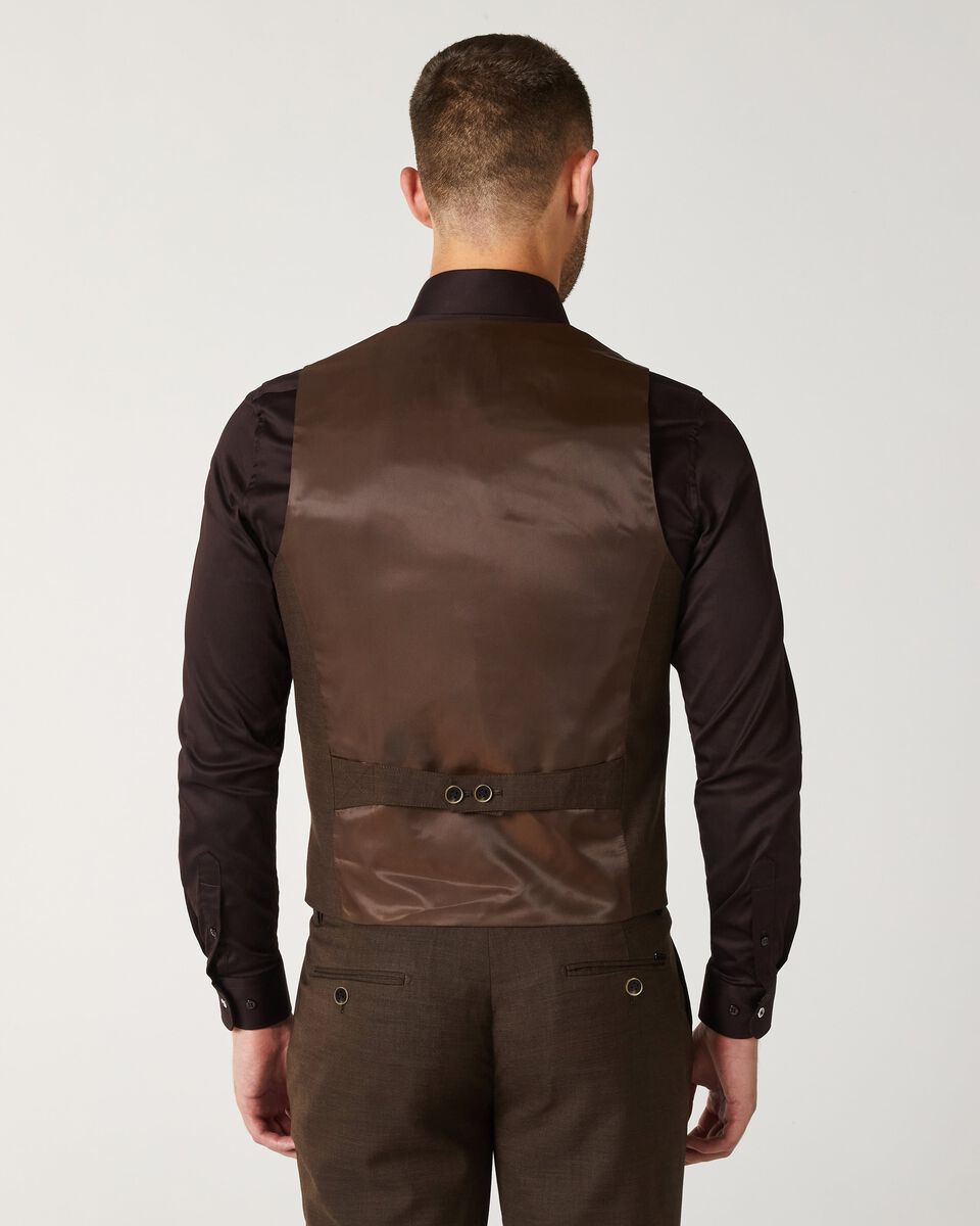 Mens Chocolate Tailored Vest